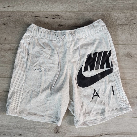 Nike Men's Sportswear Air French Terry Shorts Heather Grey - Picture 1 of 7
